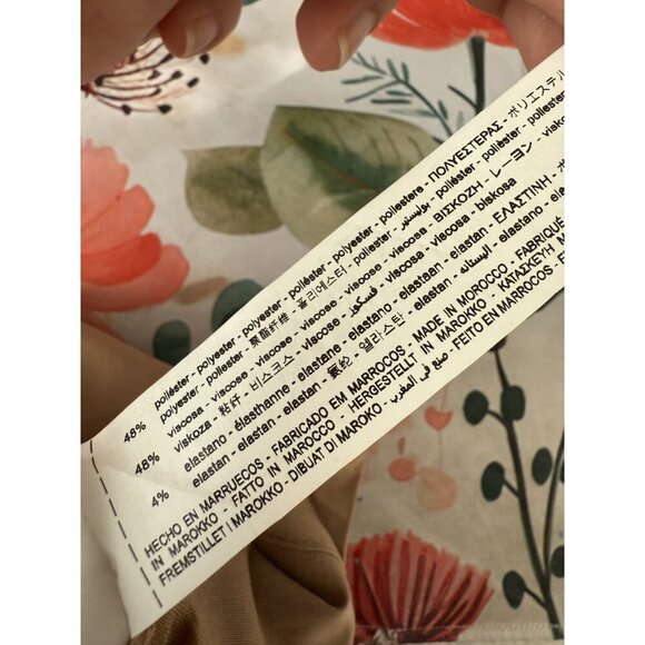 Zara Long Utility V-Neck Jumpsuit Straight Leg Belted In Camel Contemporary M - Picture 13 of 13